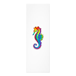 Rainbow Polygonal Seahorse Foto Afdruk