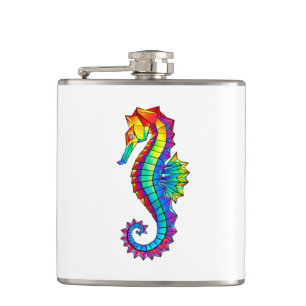 Rainbow Polygonal Seahorse Heupfles