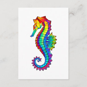 Rainbow Polygonal Seahorse Informatiekaartje