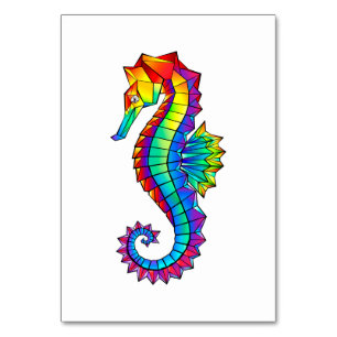 Rainbow Polygonal Seahorse Kaart