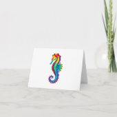 Rainbow Polygonal Seahorse Kaart (Voorkant)