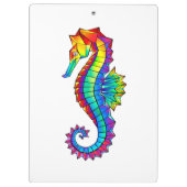 Rainbow Polygonal Seahorse Klembord (Achterkant)