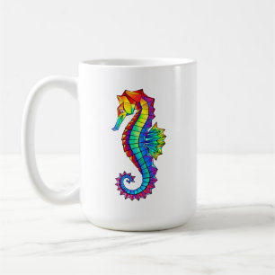 Rainbow Polygonal Seahorse Koffiemok