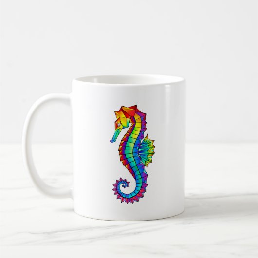 Rainbow Polygonal Seahorse Koffiemok (Links)