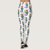 Rainbow Polygonal Seahorse Leggings (Achterkant)