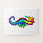 Rainbow Polygonal Seahorse Legpuzzel (Horizontaal)