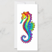 Rainbow Polygonal Seahorse Magnetische Uitnodiging (Voorkant)