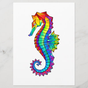 Rainbow Polygonal Seahorse Menu