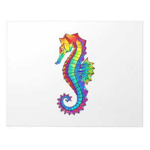 Rainbow Polygonal Seahorse Notitieblok