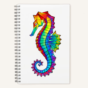 Rainbow Polygonal Seahorse Notitieboek