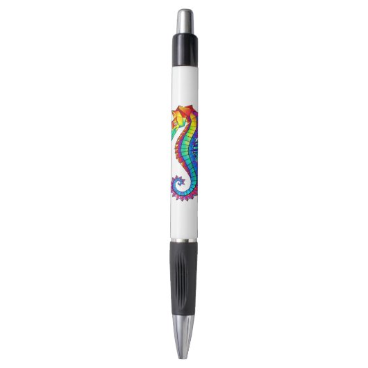 Rainbow Polygonal Seahorse Pen (Voorkant Verticaal)