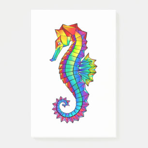 Rainbow Polygonal Seahorse Post-it® Notes