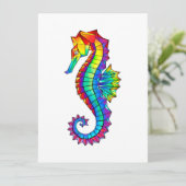 Rainbow Polygonal Seahorse Programma (Staand voorkant)