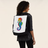 Rainbow Polygonal Seahorse Rugtassen (Gedragen)