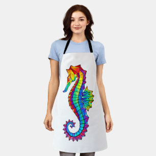 Rainbow Polygonal Seahorse Schort
