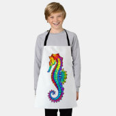 Rainbow Polygonal Seahorse Schort (Gedragen)