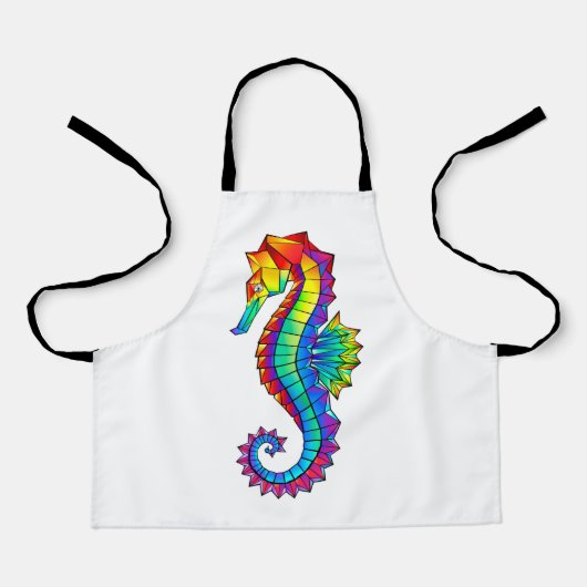 Rainbow Polygonal Seahorse Schort (Voorkant)