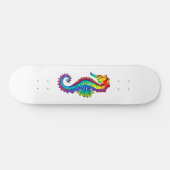 Rainbow Polygonal Seahorse Skateboard (Horizontaal)