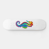 Rainbow Polygonal Seahorse Skateboard (Horizontaal)