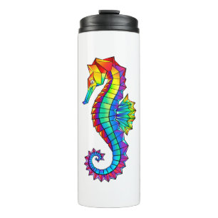 Rainbow Polygonal Seahorse Thermosbeker