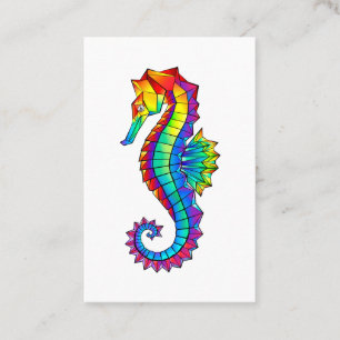 Rainbow Polygonal Seahorse Visitekaartje