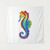Rainbow Polygonal Seahorse Wandkleed (Voorkant)