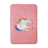Rainbow pony gepersonaliseerde kindernaam Bath Mat (Voorkant Verticaal)
