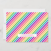 Rainbow Pony Unicorn Invitation de fête d'annivers (Dos)