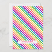 Rainbow Pony Unicorn Invitation de fête d'annivers (Dos)