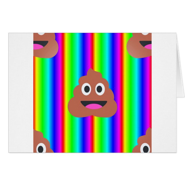 rainbow poop emoji (Devant horizontal)
