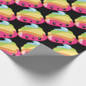 Rainbow Poop Emoji Cadeaupapier (Hoek)