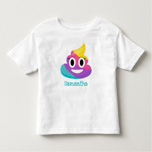 Rainbow Poop Emoji Kinder Shirts