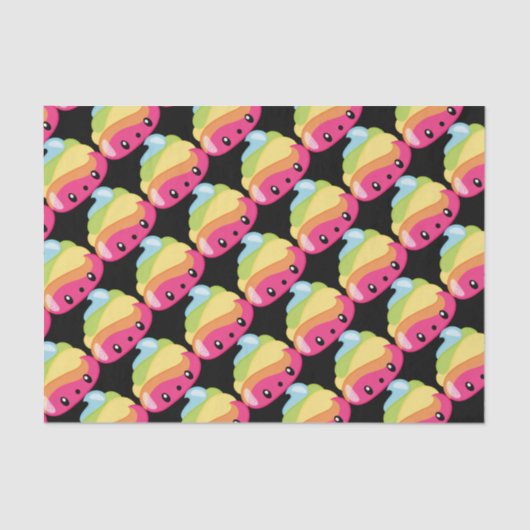 Rainbow Poop Emoji Tissuepapier (Voorkant)