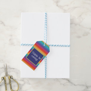 Rainbow-Pop Het past het Speelgoed-patroon aan Cadeaulabel
