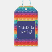 Rainbow-Pop Het past het Speelgoed-patroon aan Cadeaulabel (Voorkant)