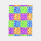 Rainbow pop, kunstborrelen fleece deken (Voorkant)