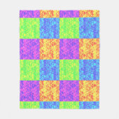 Rainbow pop, kunstborrelen fleece deken (Voorkant)