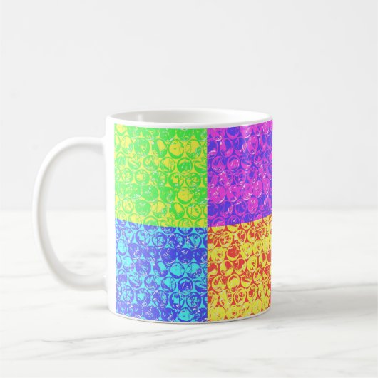 Rainbow pop, kunstborrelen koffiemok (Links)