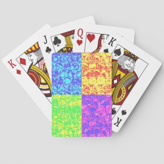 Rainbow pop, kunstborrelen pokerkaarten (Achterkant)