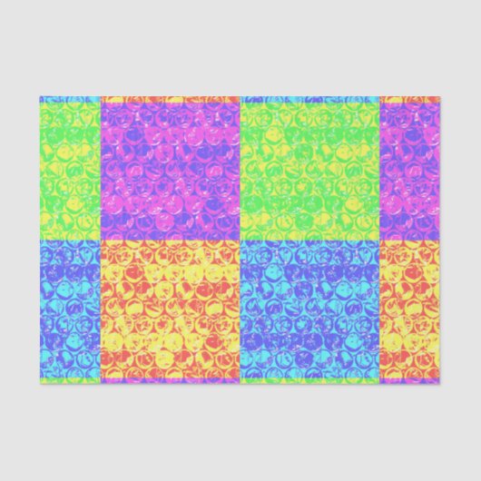 Rainbow pop, kunstborrelen tissuepapier (Voorkant)