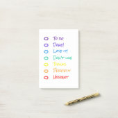 rainbow post-it® notes (Op bureau)