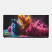 Rainbow Powder Blast op zwart Bureaumat (Voorkant)