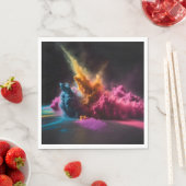 Rainbow Powder Blast op zwart Servet (Insitu)