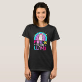 Rainbow Pre-Kindergarten No Prob Llama 100th Day o T-shirt (Voorkant volledig)