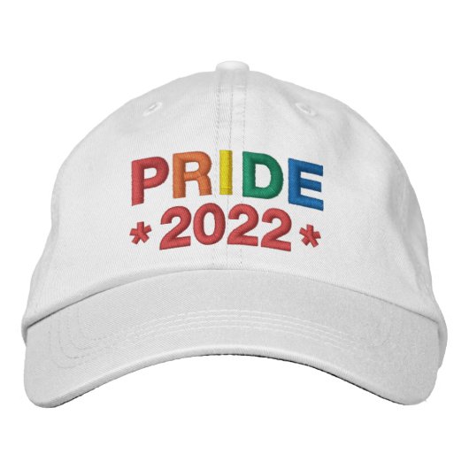 Rainbow Pride 2022 geborduurd Baseball Pet (Voorkant)