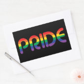 Rainbow Pride-ballonbrieven Rechthoekige Sticker (Envelop)