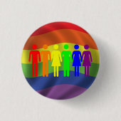 Rainbow Pride Button (Voorkant)