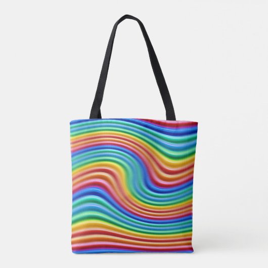 Rainbow Pride Canvas tas. Draagtas (Achterkant)