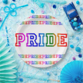 Rainbow PRIDE Celebration 9" Paper Party Bord (Feest)