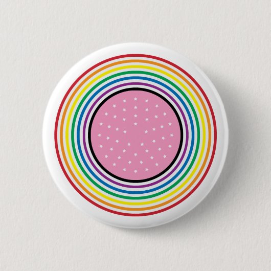 Rainbow Pride Circular Button - Amerikaanse vlag I (Voorkant)